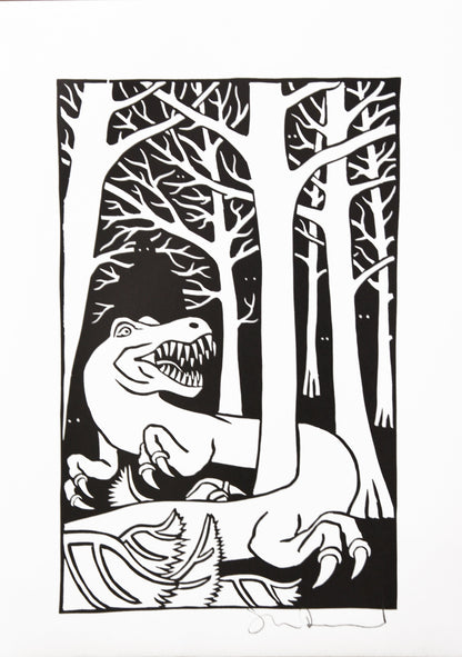Bad Island Linocut Print
