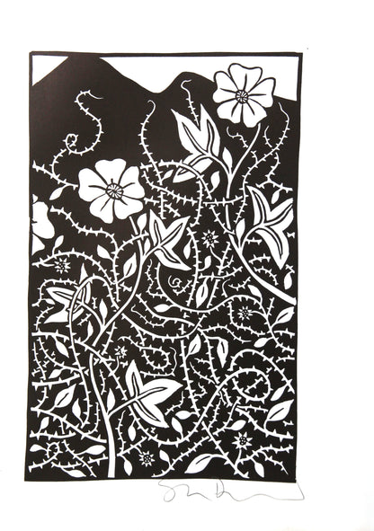 Bad Island Linocut Print