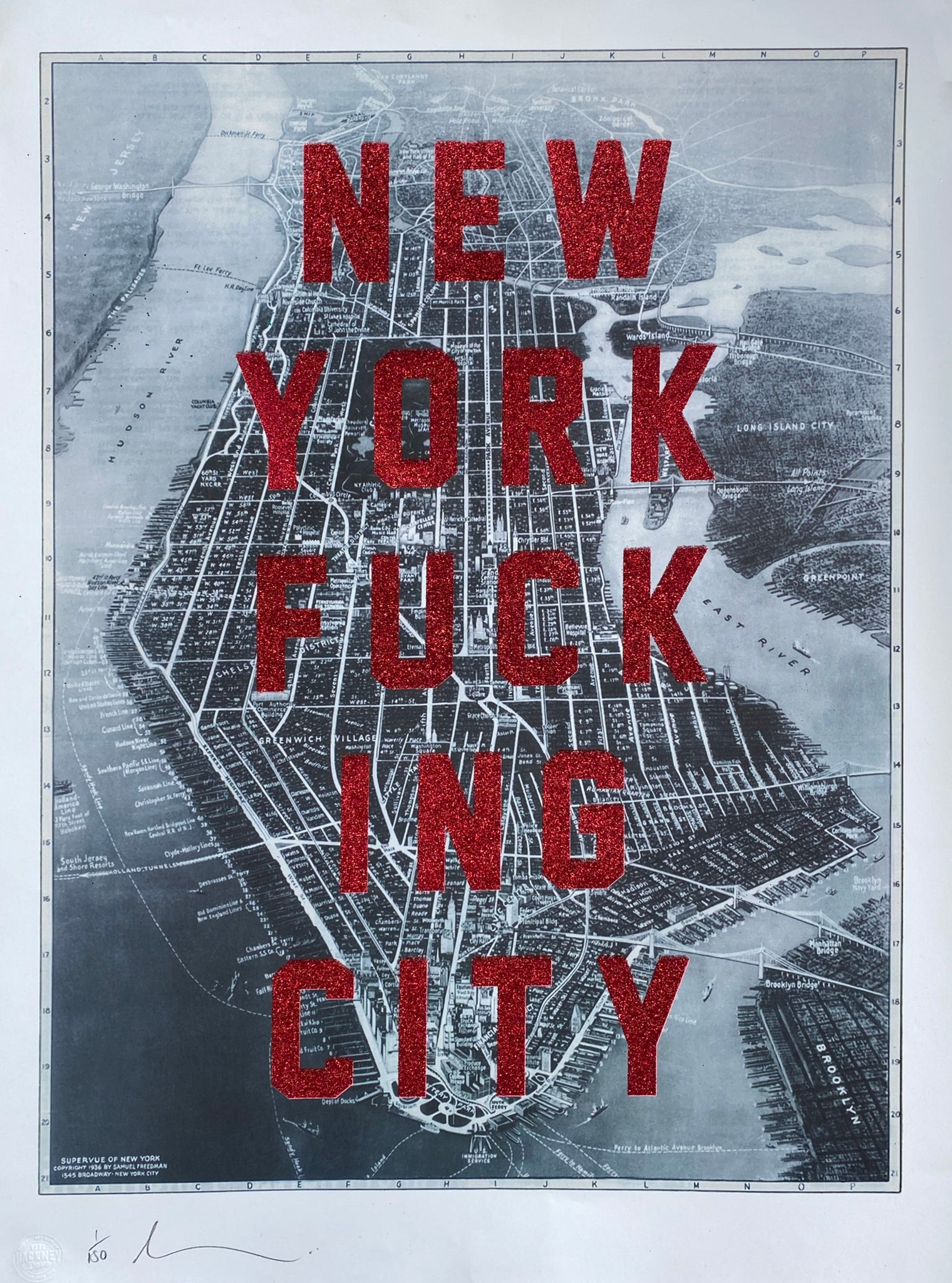 New York Fucking City (Red Glitter)