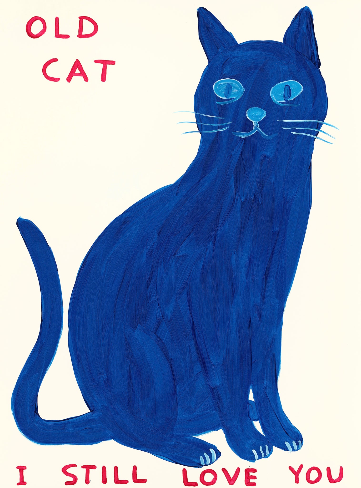 Old Cat, 2022 by David Shrigley is a limited edition, 12 colour screenprint with a varnish overlay. Discover the full collection of available artworks at Jealous. Purchase online or explore more prints on the gallery website.