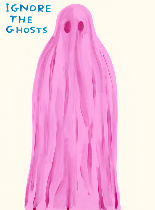 Ignore The Ghosts, 2022 by David Shrigley is a limited edition, 11 colour screenprint with a varnish overlay. Discover the full collection of available artworks at Jealous. Purchase online or explore more prints on the gallery website.