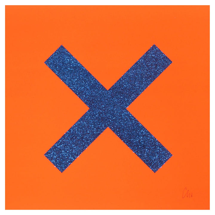 Marks the Spot Blue on Orange