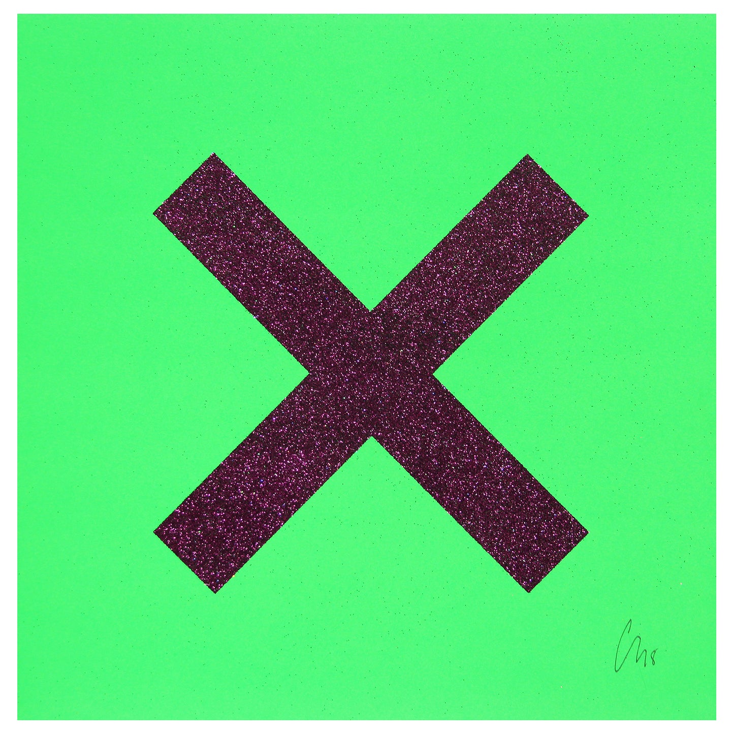 Marks the Spot Purple on Green