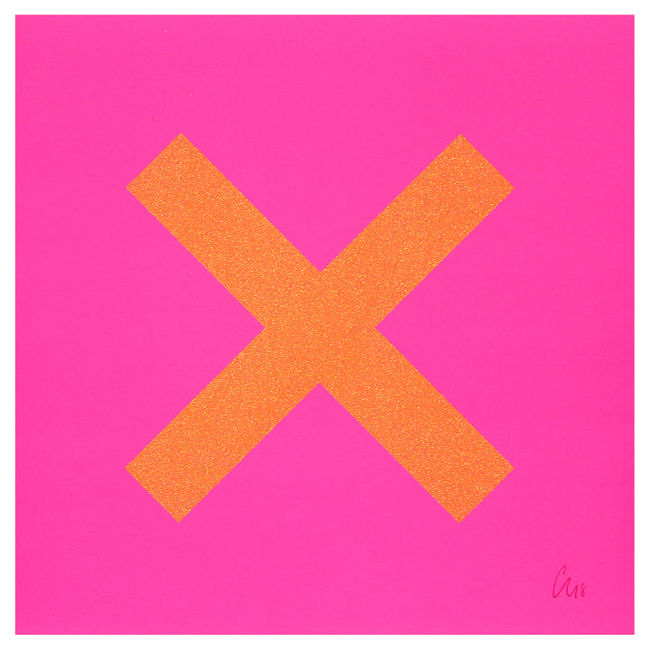 Marks the Spot Orange on Pink