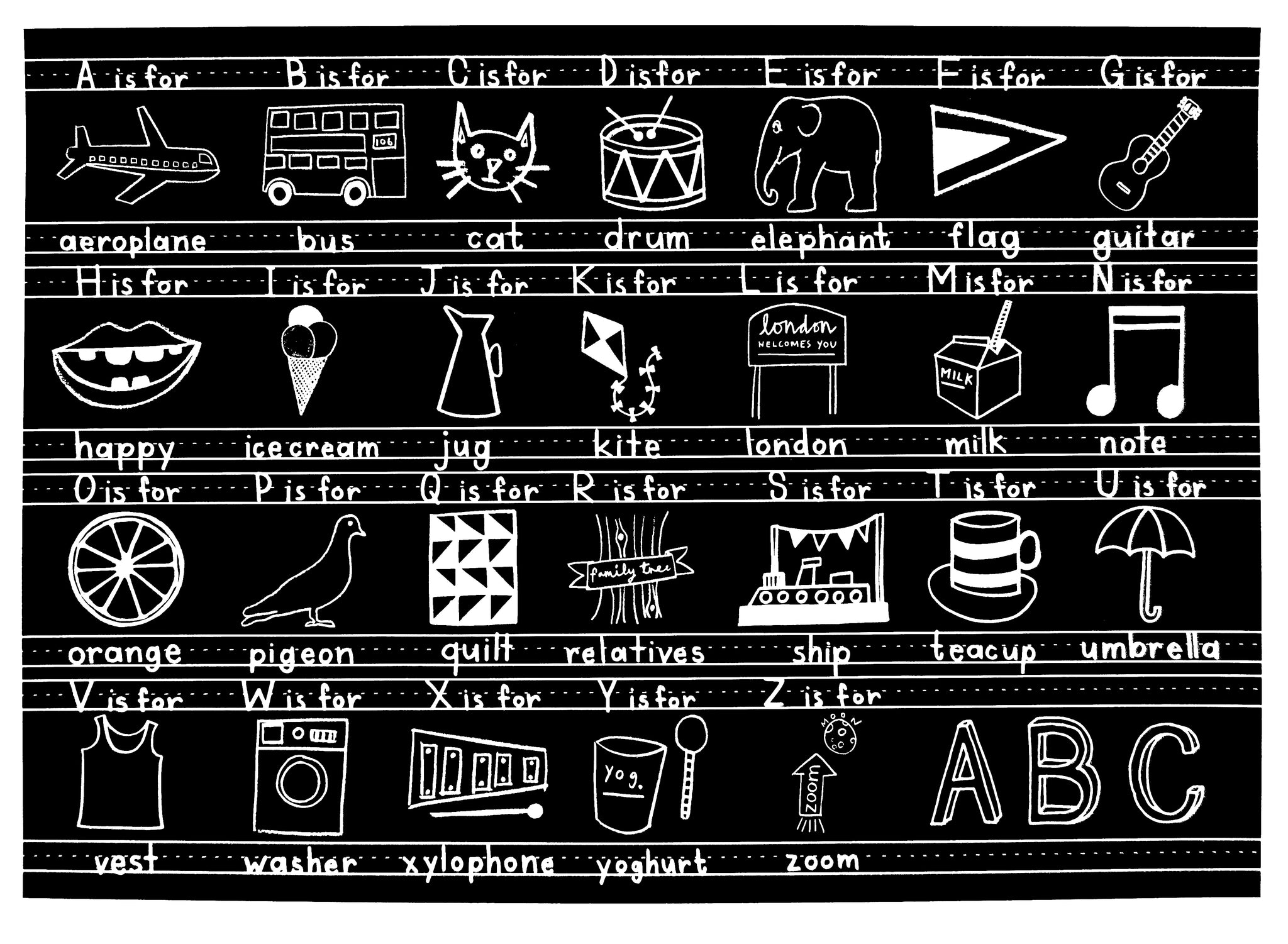 Blackboard Alphabet