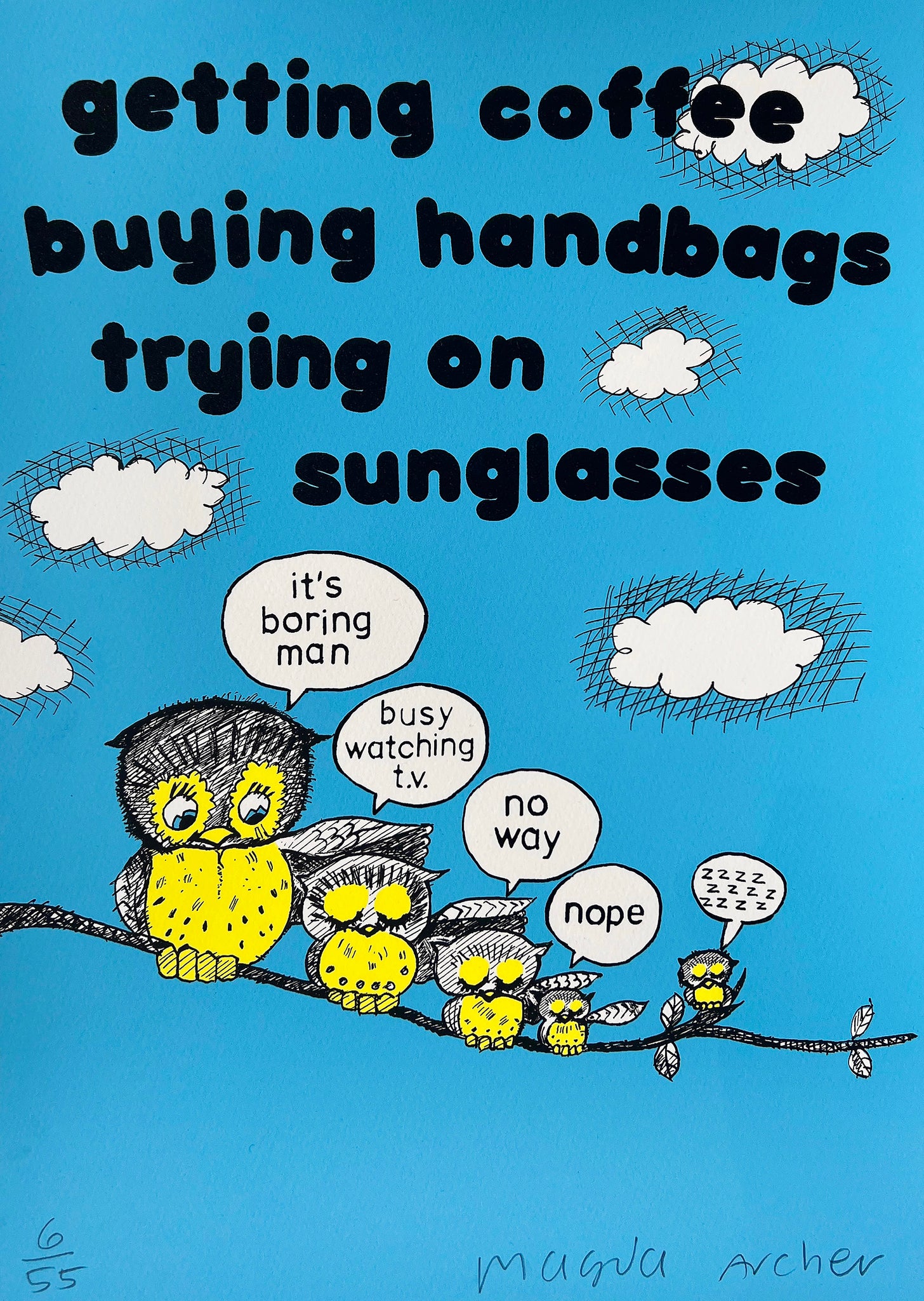 Getting Coffee, Buying Handbags, Trying on Sunglasses