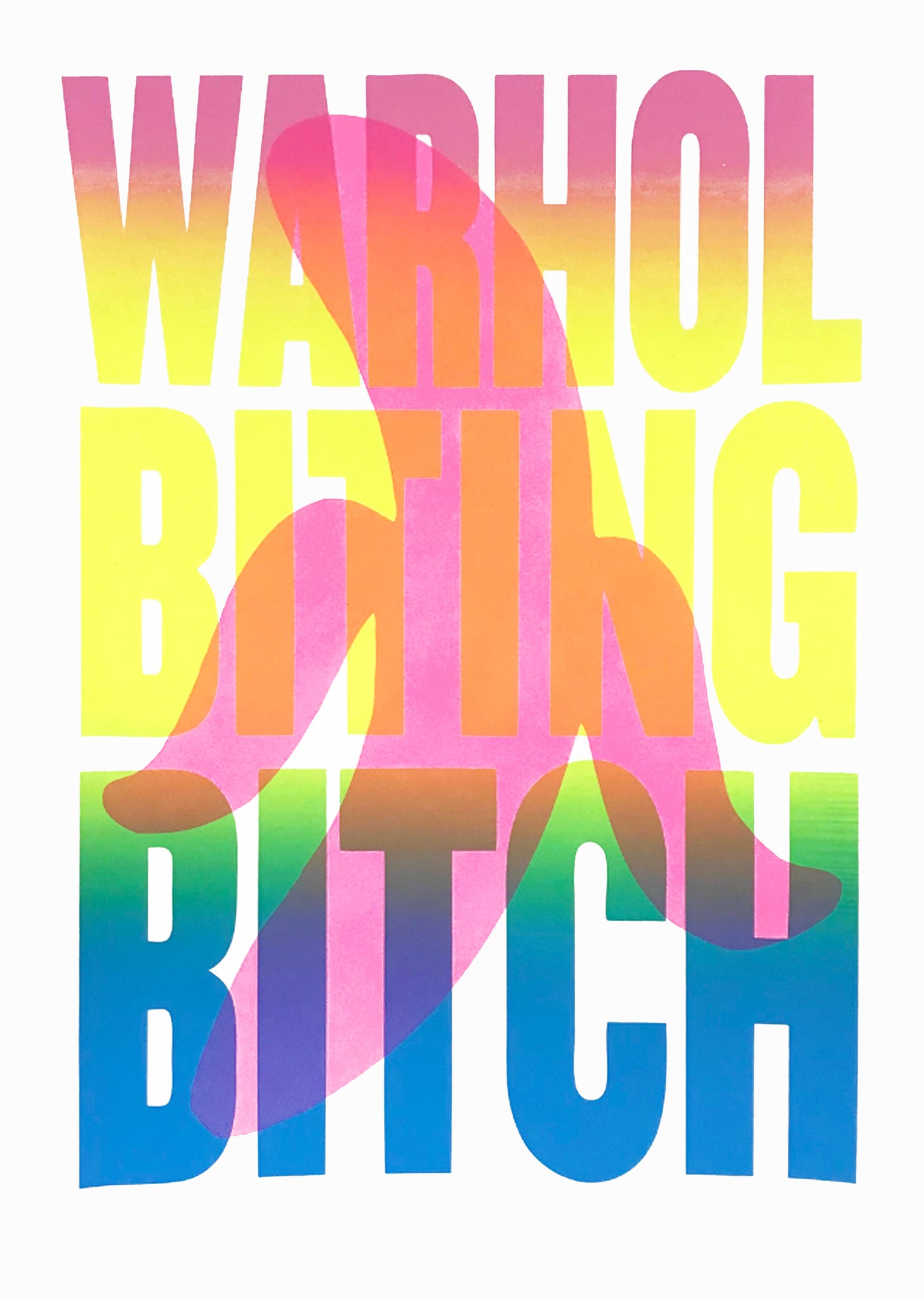 Warhol Biting Bitch (Rainbow White)