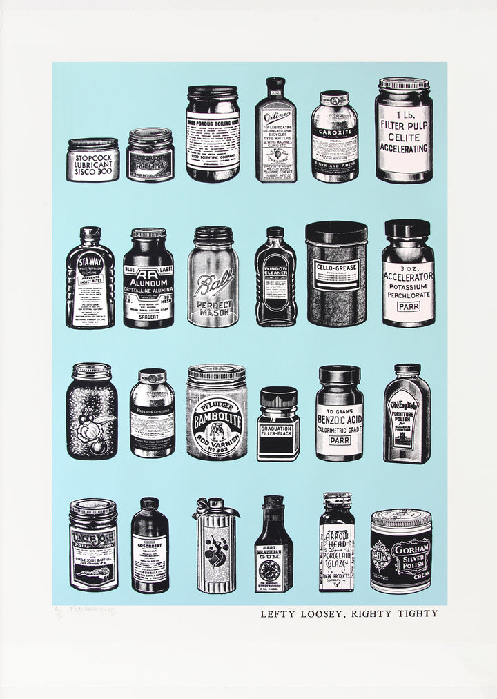 Lefty Loosey, Righty Tighty (blue)